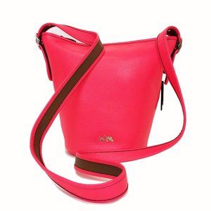 COACH 34527 Neon Pink Mini Leather Duffle